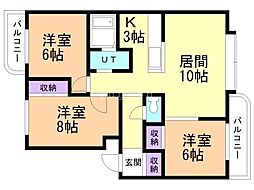 間取図画像 3LDK