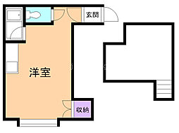 ライフコート小谷 ワンルームの間取図画像