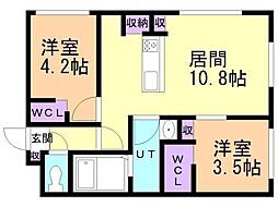 間取図画像 2LDK