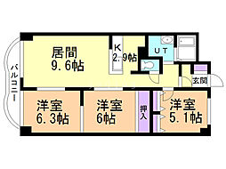 間取図画像 3LDK