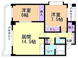 間取図画像 2LDK