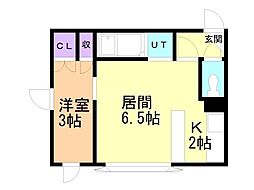 元町クラブハウス 1DKの間取図画像