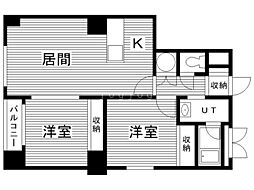 Breeze元町 2LDKの間取図画像