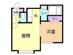 ファクター元町 1LDKの間取図画像