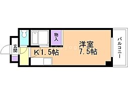 ビバリーヒルズ 1Kの間取図画像