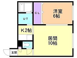 グランメゾン287 1LDKの間取図画像