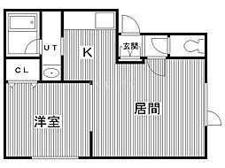 ドリーマジソン37 1LDKの間取図画像