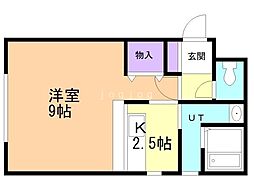 ピーチツリー114 1Kの間取図画像