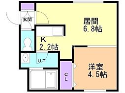 エルフ11 1LDKの間取図画像