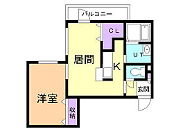 カルディーノN30 1LDKの間取図画像