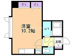 エクセレント34 ワンルームの間取図画像