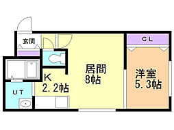 NewWorld 1LDKの間取図画像