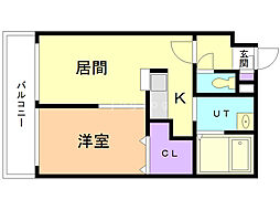 カルディーノN30 1LDKの間取図画像