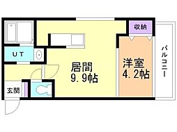 パルクヴィレN21 1LDKの間取図画像