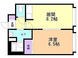 サイド創成 1LDKの間取図画像