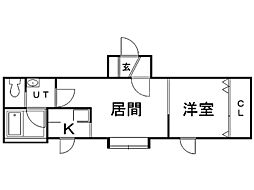 アルティス環状通3 1LDKの間取図画像