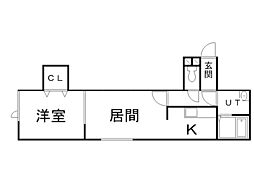 ジュピターノルデン 1LDKの間取図画像