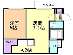 アレイズ元町 1LDKの間取図画像
