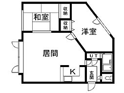 澤マンション 2LDKの間取図画像