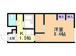 レオパレスシンフォニー 1Kの間取図画像
