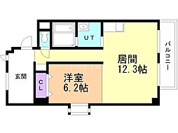 コルメナ元町コルメナビル 1LDKの間取図画像