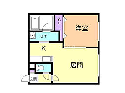 サンテモンターニュ 1LDKの間取図画像