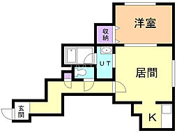 リーヴィレッジ北28 1LDKの間取図画像