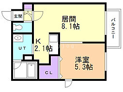 N-MODEモトマチ 1LDKの間取図画像