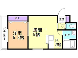 Felice 1LDKの間取図画像