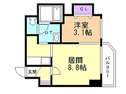 レジデンスタワー札幌 1LDKの間取図画像