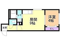 ラフィーネ環状通東 1LDKの間取図画像