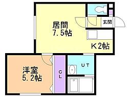 フォルム環状 1LDKの間取図画像