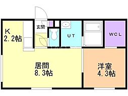 Ciaful元町 1LDKの間取図画像