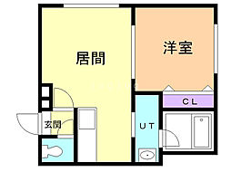 セントニア37 1LDKの間取図画像