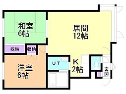 ポートサイド38 2LDKの間取図画像