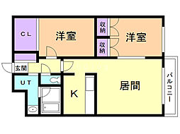 間取図画像 2LDK