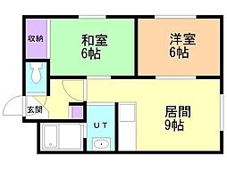 OMレジデンスN23 2LDKの間取図画像