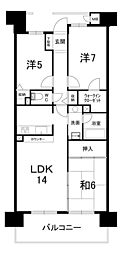デ・リード草津駅前 3LDKの間取図画像