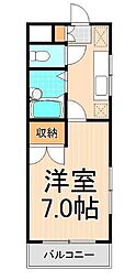 ミヤマエ弐番館 4階1Kの間取り