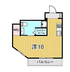 谷田貝ビル ワンルームの間取図画像