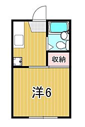 フラット林 1Kの間取図画像