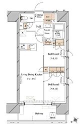 ブランシエスタ浅草蔵前 2LDKの間取図画像