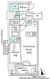 シーズンフラッツ浅草六丁目 1LDKの間取図画像