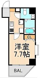 KDXレジデンス御徒町 1Kの間取図画像