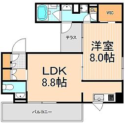 コンフォリア本所吾妻橋 1LDKの間取図画像