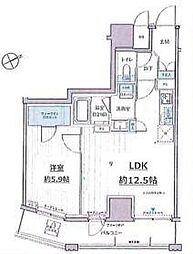 栖浅草蔵前 1LDKの間取図画像