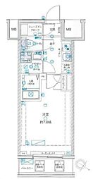 ジェノヴィア浅草4スカイガーデン 1Kの間取図画像