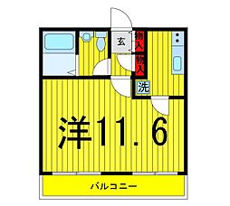 アクシーズグランデ三ノ輪 1Kの間取図画像