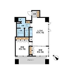 プロスペクトKALON三ノ輪 2LDKの間取図画像