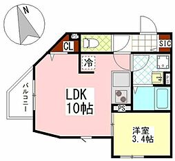 アマンド浅草 1LDKの間取図画像